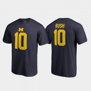 Devin Bush Michigan T-Shirt Men's Name & Number College Legends #10 Navy 223679-307