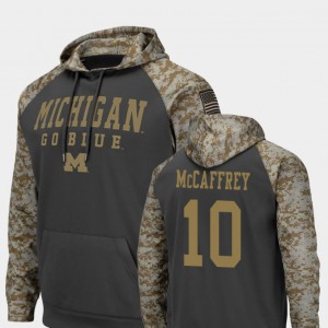 For Men's Dylan McCaffrey Michigan Hoodie Colosseum Football United We Stand Charcoal #10 386583-863