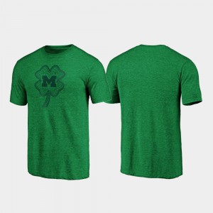 Green St. Patrick's Day Men's Michigan T-Shirt Celtic Charm Tri-Blend 800246-497