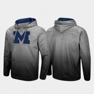 Pullover Heathered Gray Michigan Hoodie For Men's Sitwell Sublimated 468846-143