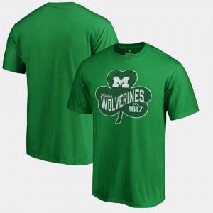St. Patrick's Day Kelly Green Men Paddy's Pride Big & Tall Michigan T-Shirt 855195-973
