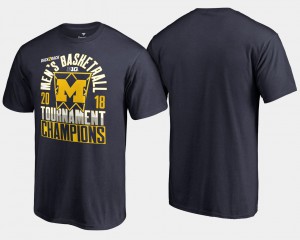 Basketball Conference Tournament Michigan T-Shirt 2018 Big Ten Champions For Men Navy 883445-387