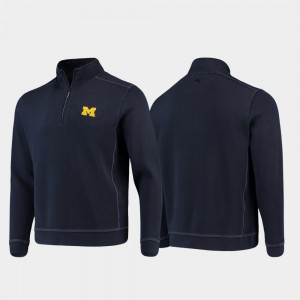 Navy College Sport Nassau Michigan Jacket Half-Zip Pullover Tommy Bahama For Men's 744240-164