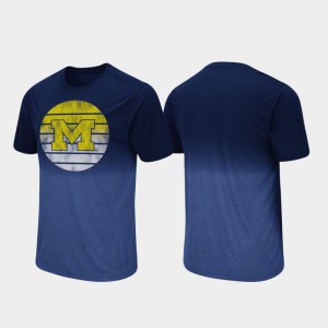 Michigan T-Shirt Men's Navy Dip Dye Fancy Walking 310530-390