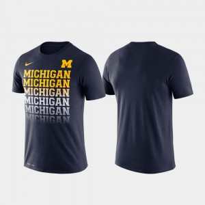 Michigan T-Shirt Performance For Men Fade Navy 644162-658