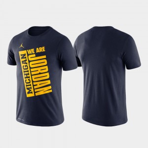 Mens Just Do It Basketball Performance Navy Michigan T-Shirt 237841-507