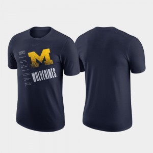 Men Michigan T-Shirt Just Do It Navy Performance Cotton 555958-720