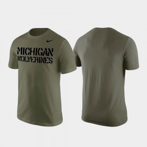 Stencil Wordmark Michigan T-Shirt Olive Men 354216-677