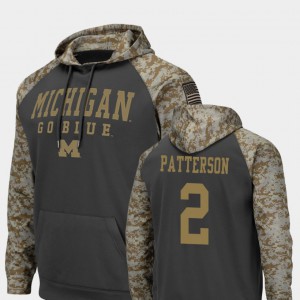 Colosseum Football United We Stand Charcoal For Men Shea Patterson Michigan Hoodie #2 413354-337
