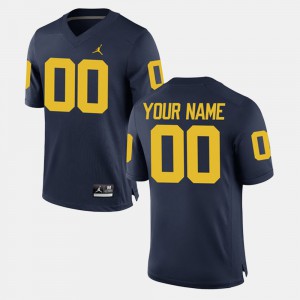 College Limited Football Navy Men's #00 Michigan Customized Jersey 287576-885