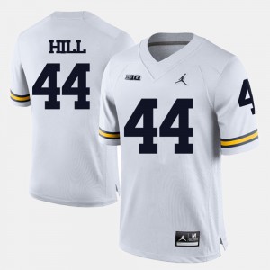 White Delano Hill Michigan Jersey Mens #44 College Football 876885-929