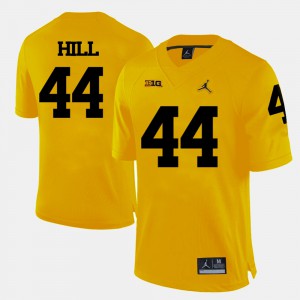 Yellow For Men's Delano Hill Michigan Jersey College Football #44 430628-344
