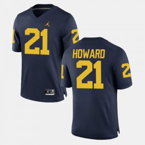 Navy College Football desmond Howard Michigan Jersey #21 For Men 613900-475