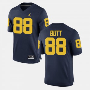 #88 Jake Butt Michigan Jersey Alumni Football Game Men's Navy 267580-666