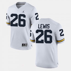 #26 Mens White Alumni Football Game Jourdan Lewis Michigan Jersey 896305-324