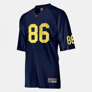 #86 Blue College Football Mario Manningham Michigan Jersey Men's 481905-343