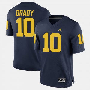 Navy #10 Alumni Football Game For Men's Tom Brady Michigan Jersey 974145-782