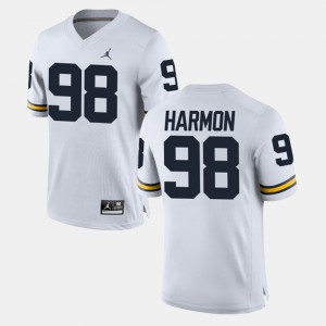 #98 For Men Tom Harmon Michigan Jersey Alumni Football Game White 779895-642