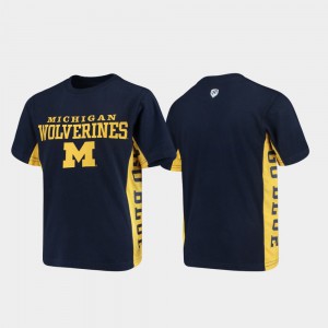 Navy Side Bar Michigan T-Shirt Youth(Kids) 858802-974